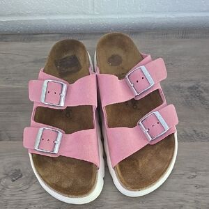 Birkenstock papillio Arizona Chunky Suede Sandals Size 10 Women's / EUR 41